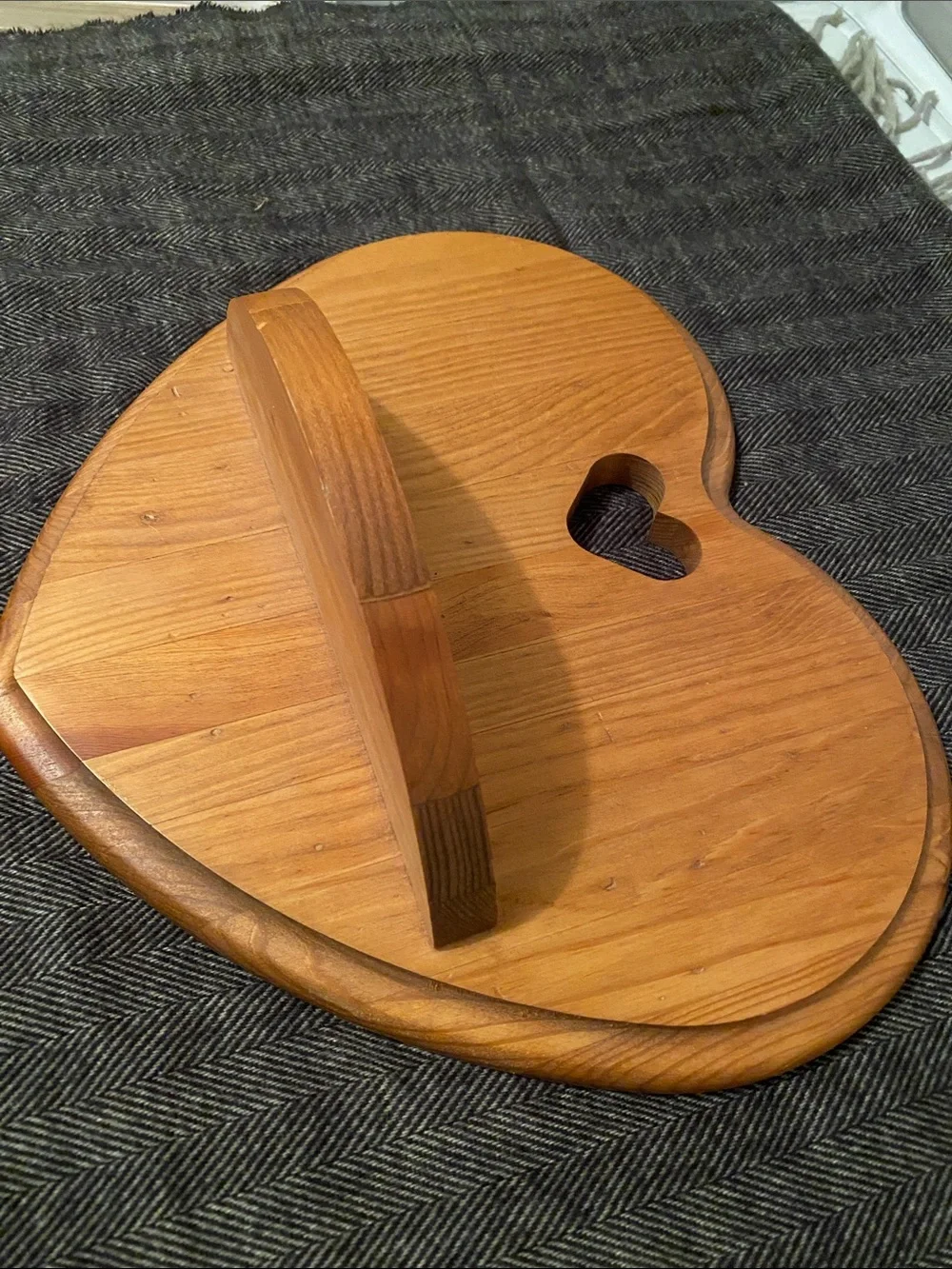 Vintage Heart-Shaped Wooden Wall Shelf Vermillion Wood Products USA Cottagecore